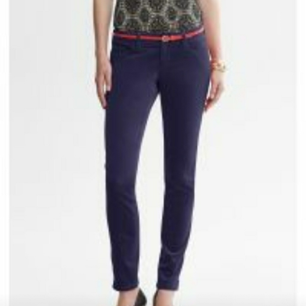 Women's Blue Heritage Velvet Skinny Ankle Zip Pant